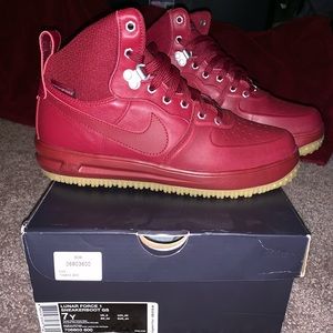Red Lunar Force 1 SneakerBoot GS